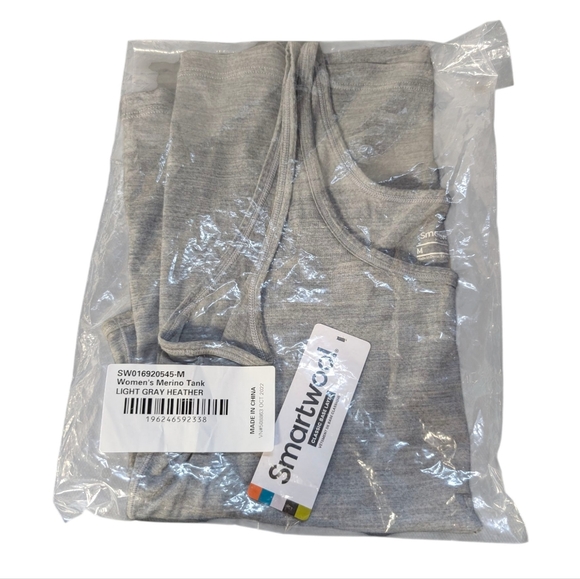 SMARTWOOL Merino Grey Tank  Signature Scoop Medium - Picture 5 of 7